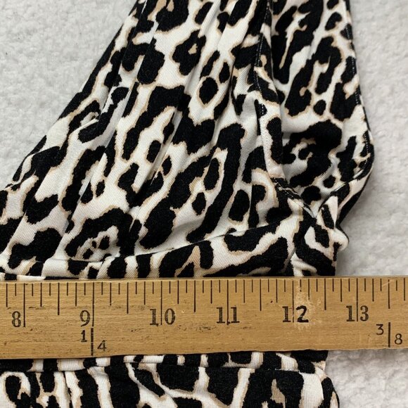 Tart Women's Flowy Leopard Animal Print V-Neck Empire Stretch Maxi Dress Size S - Picture 5 of 8